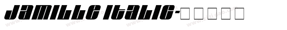 Jamille Italic字体转换